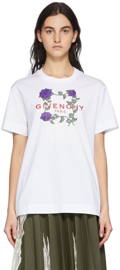 givenchy stars t shirt roses|givenchy graphic t shirt.